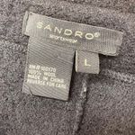 Sandro  Sportswear Womens Black Wool Blend Military Style Tie‎ Belted Coat Size L Photo 3
