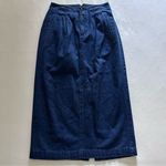 Liz Sport VTG 80s - Long Dark Blue Denim Skirt Midi Cotton - Size 6 Photo 0