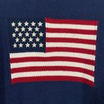 SF Citywear Women Navy American Flag Knit Crew Neck Pullover Sweater Size L/XL Size L Photo 2