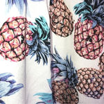 Saks 5th Avenue Saks Fifth Ave Red Label Pineapple Print Semi-Sheer Chemise Size XS Photo 2