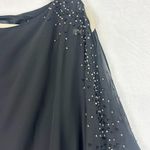 XScape  Capelet Sheath Dress Size 14 New Beaded Black Special Occasion Stretch Photo 4