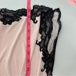 Natori Enchant Lace Trim Satin Chemise pink black sz 1X Photo 4