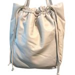 Victoria's Secret NWT Victoria’s Secret Drawstring Bag Purse Tote Cream Ivory Minimalist Cinched Photo 2