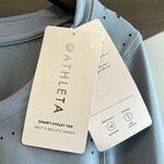 Athleta NWT  Shanti Eyelet Top in Begonia Blue Star, XL Photo 3