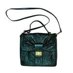 Betsey Johnson Metallic Emerald Green Bow Handbag Crossbody, Old Money Preppy Photo 2