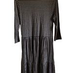 Matilda Jane  Lovely Day Black & Grey Striped Knit Dress Size Small. Photo 2
