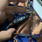 SheIn  Blue Floral Satin Mini Dress Photo 3