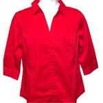 Riders By Lee Rider pretty red button up blouse! New Photo 2