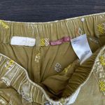 Mustard Yellow w/ Aztec Graphic Embroidery The Cottage Pilcro Anthropologie Pant Size XS Photo 3