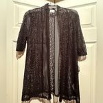 kim rogers Sheer crochet type material cardigan. . Size M. Photo 0