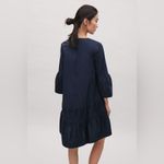 COS  navy tiered dress Photo 3