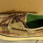 SPERRY TOPSIDER Boat Shoes Plaid Fabric Brown Multi Women's US 8 Photo 2