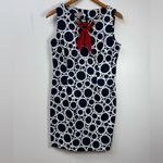 kim rogers  Navy and White Circle Midi Dress size 12P Photo 1