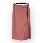 Amanda Uprichard Wrap Front Trousers Women's Plus 1X Salmon Pink Cropped RTR Photo 2