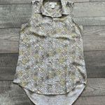 Rachel Zoe Size Small preppy Floral Button-Down Tank Top. Photo 2