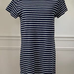 Jigsaw Blue White Stripe Boat Neck Dress S Photo 0