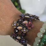 Vintage Garden Floral Bracelet Purple Photo 8