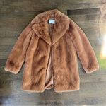 ZARA outerwear soft brown fluffy faux fur coat jacket Photo 1