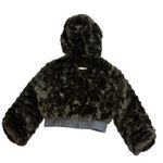 Baby Phat  Vintage Y2K Faux Fur Brown Bomber Jacket Hood Coat Lined Pockets 2XL Photo 2