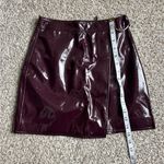 Bershka NWT  Purple Plum Faux Leather Mini Skirt Holiday Party Formal XS 💖 Photo 5