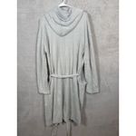 Barefoot Dreams  CozyChic Lite Ultra Soft Hooded Long Robe Womens Size‎ 2 Gray Photo 1