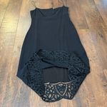 Silk blend little black dress with lace trim hem, size 8 Photo 5