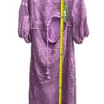 Farm Rio  Lilac Cut Out Guipire Midi Dress Size Small New w/tag $380 Photo 5