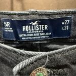 Hollister  Women's Ultra High Rise Dad Jeans Stretch Faded Black Gray Photo 5