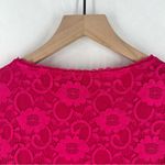 Isaac Mizrahi Fuchsia Lace Flared Sleeve Peplum Blouse Size XS Photo 10