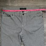 Ralph Lauren Lauren Navy White Striped Denim Jeans Size 8 Preppy Casual Spring Photo 5