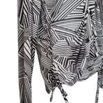 Sweet Rain Young Contemporary Top Womens Large Elastic Blouse Sheer Long Sleeve Photo 7