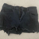 American Eagle  black lace jean shorts Photo 0
