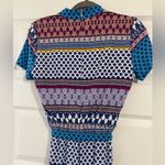 Trina Turk  Multi-color Short Sleeve Jumpsuit w/Tie Size XS NWT Photo 5