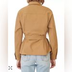 Maje  Overshirt Shirt Jacket Belted Cotton Canvas Camel Size Small 36(US 26) NWT Photo 2