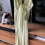 Abercrombie & Fitch Neon Green Tie Up Maxi Dress NWT Photo 7