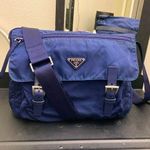 Prada , Vela nylon messenger bag in navy blue. Photo 0