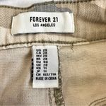 Forever 21  Camo Mini Skirt 28 Green Brown Camouflage Military Buttons Stretch Photo 3