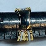 Fashion Ring Gold Tone Clear Rhinestone Accents Layered Twisted Rope Design Sz 8 Photo 6