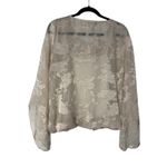 Alfani  Sheer Floral Burnout Blouse Top Size M Romantic Boho Fairy Ethereal Photo 2