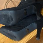 Wild Diva  Black Lace-Up Knee-High Boots with red Floral Embroidery size 10 suede Photo 5