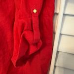 Ellen Tracy Ellen Tracy Red Linen Top Size Medium Photo 3