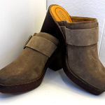 Born BR0036217 Suede Clogs Mules Heels Brown Buckle Size 8M Comfort NEW WITH TAG Photo 0