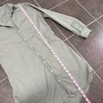 Frank & Eileen Mary Shirtdress Famous Denim Distressed Dress Green Small ALTERED Photo 11