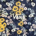 Vans Womens Deco Ditsy Cropped Fleece Crew. Size XS. Blues/Yellows Photo 3