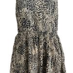 VERO MODA Womens Tiered Sundress XS Animal Print Lenzing Viscose Boho Indie Y2K Photo 4