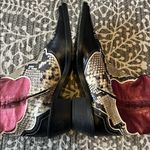 ZARA  snake skin metallic burgundy western cowboy boots Photo 7