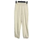 ZARA High Rise Oversized Relax Fit Fleece Joggers Elastic Waist Pockets S Cream Photo 14