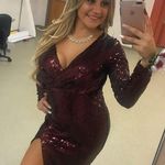 Windsor Braelynn Formal Sequin Burgundy Dress Photo 0