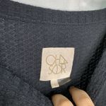 Chaser  Black Ribbed Waffle Knit‎ Henley top size L Photo 2