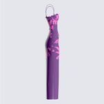 NWOT Finesse Nessa Floral Print Mesh Maxi Dress in Purple/Pink Size M Purple Size M Photo 1